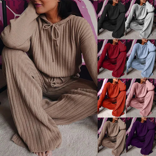 Two Piece Set Women Spot Hot Style Europe Long Sleeve - Loose Hooded Leisure Suit Tracksuit Women Dropshipping CKX9436